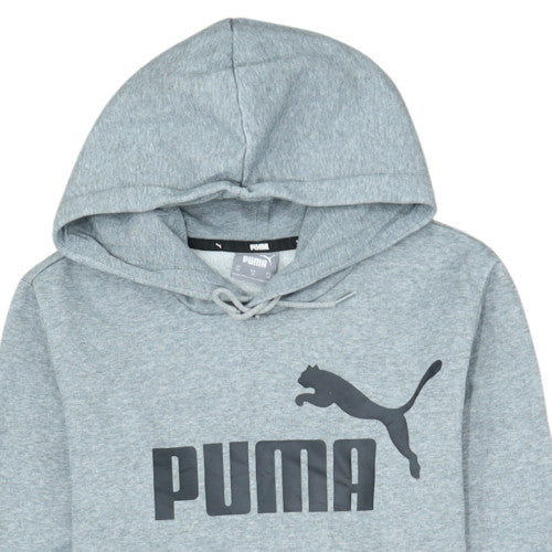 Puma Mens Grey XS Pullover Hoodie Fleece Logo Sweatshirt