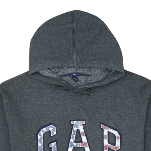 Gap Men’s Grey 2XL Pullover Hoodie with USA Logo Design