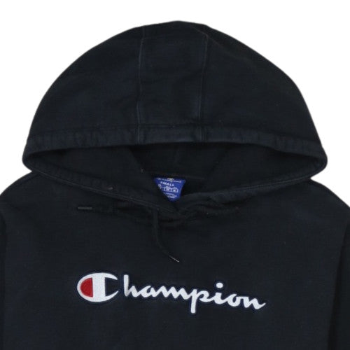Champion Men's Black Small Pullover Hoodie Embroidered Logo