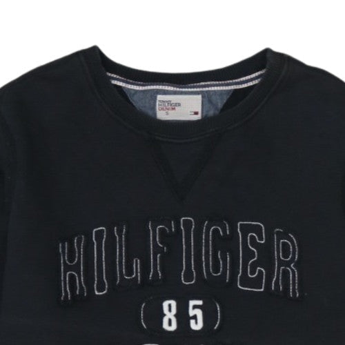 Tommy Hilfiger Denim Men's Black Cotton Crew Neck Sweatshirt S