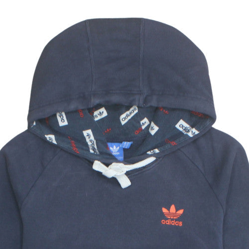 Adidas Womens Navy Hoodie Medium Hooded Pullover Sweatshirt