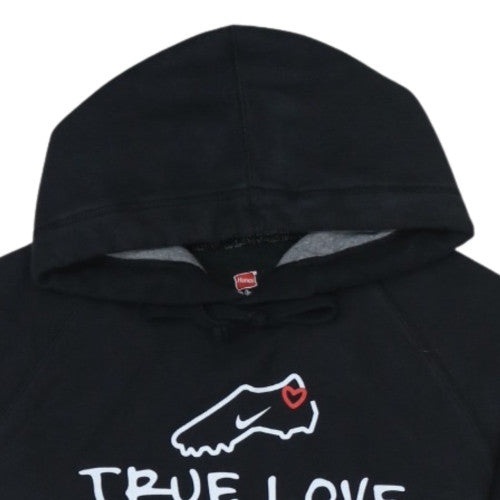 Hanes Men Black True Love Graphic Pullover Hoodie M Fleece