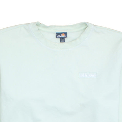 Ellesse Mens Green Logo Pullover Sweatshirt L Regular Fit