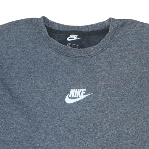 Nike Men's Grey Crew Neck Logo Sweatshirt Size M Regular Fit