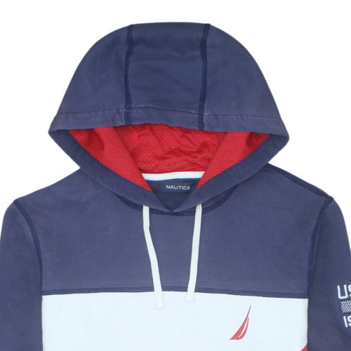 Nautica Men's Multicoloured Pullover Hoodie XS Cotton Logo Zip