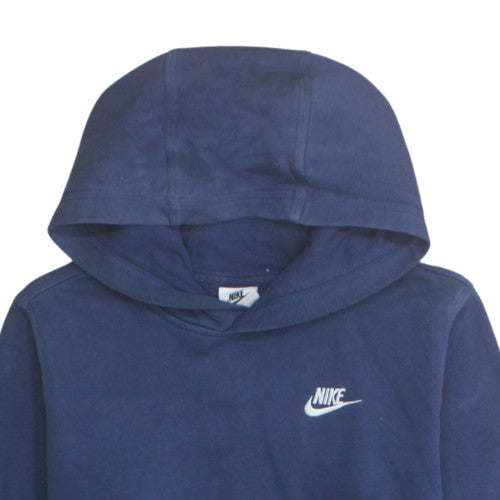 Nike Boys Navy Blue Pullover Hoodie XL 158-170cm Cotton Blend Fleece