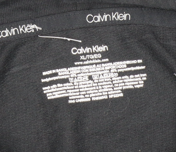 Calvin Klein Men's Black XL Pullover Hoodie with Logo