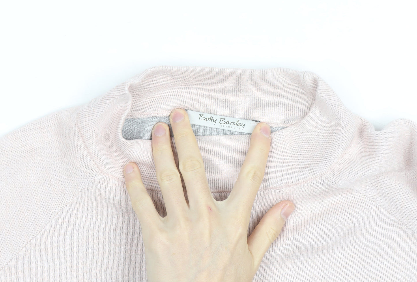 Betty Barclay Women’s Pink Mock Neck Long Sleeve Pullover Jumper Size 12