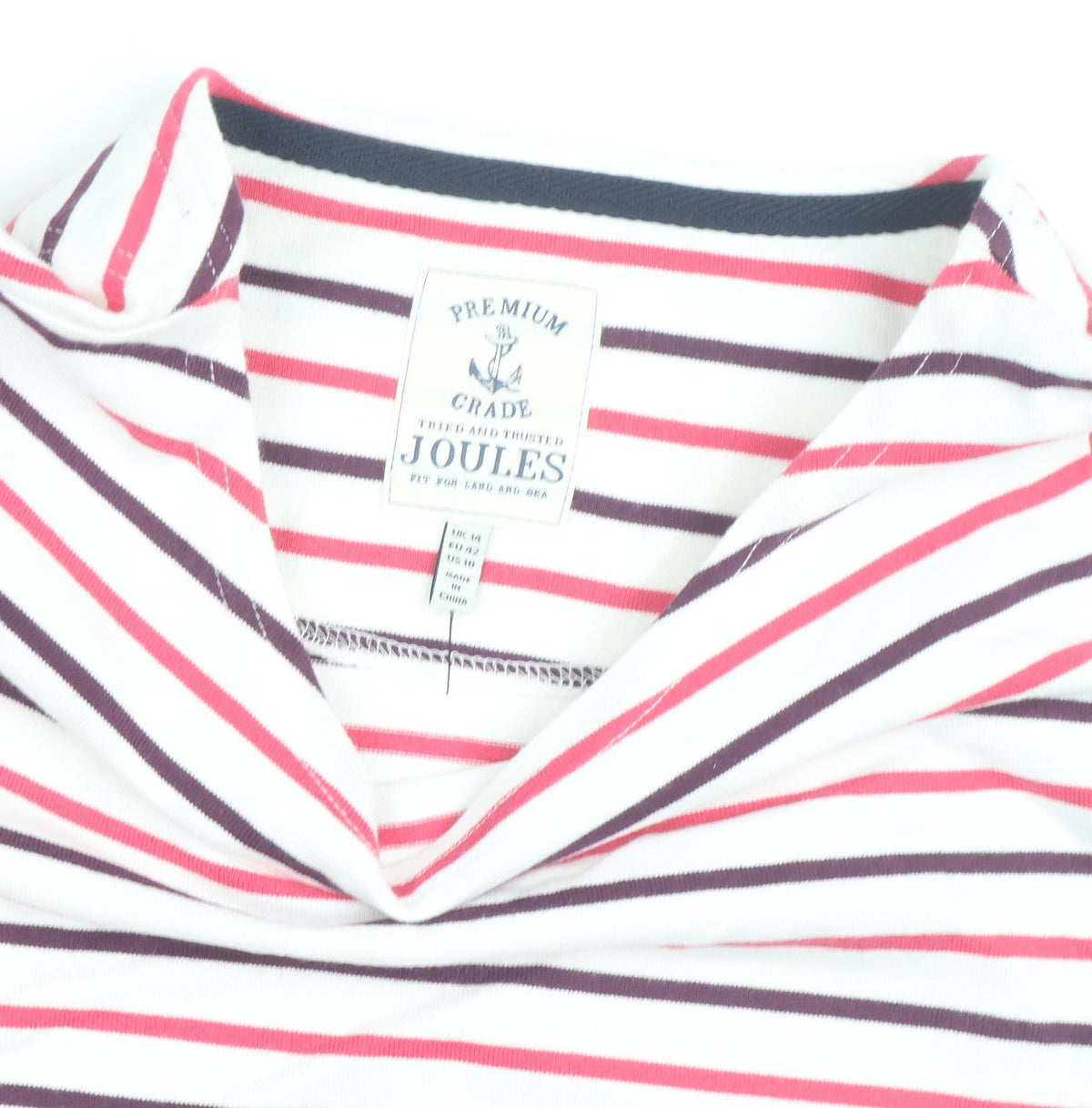Joules Women’s Multicoloured Stripe Cotton Shift Dress Size 14