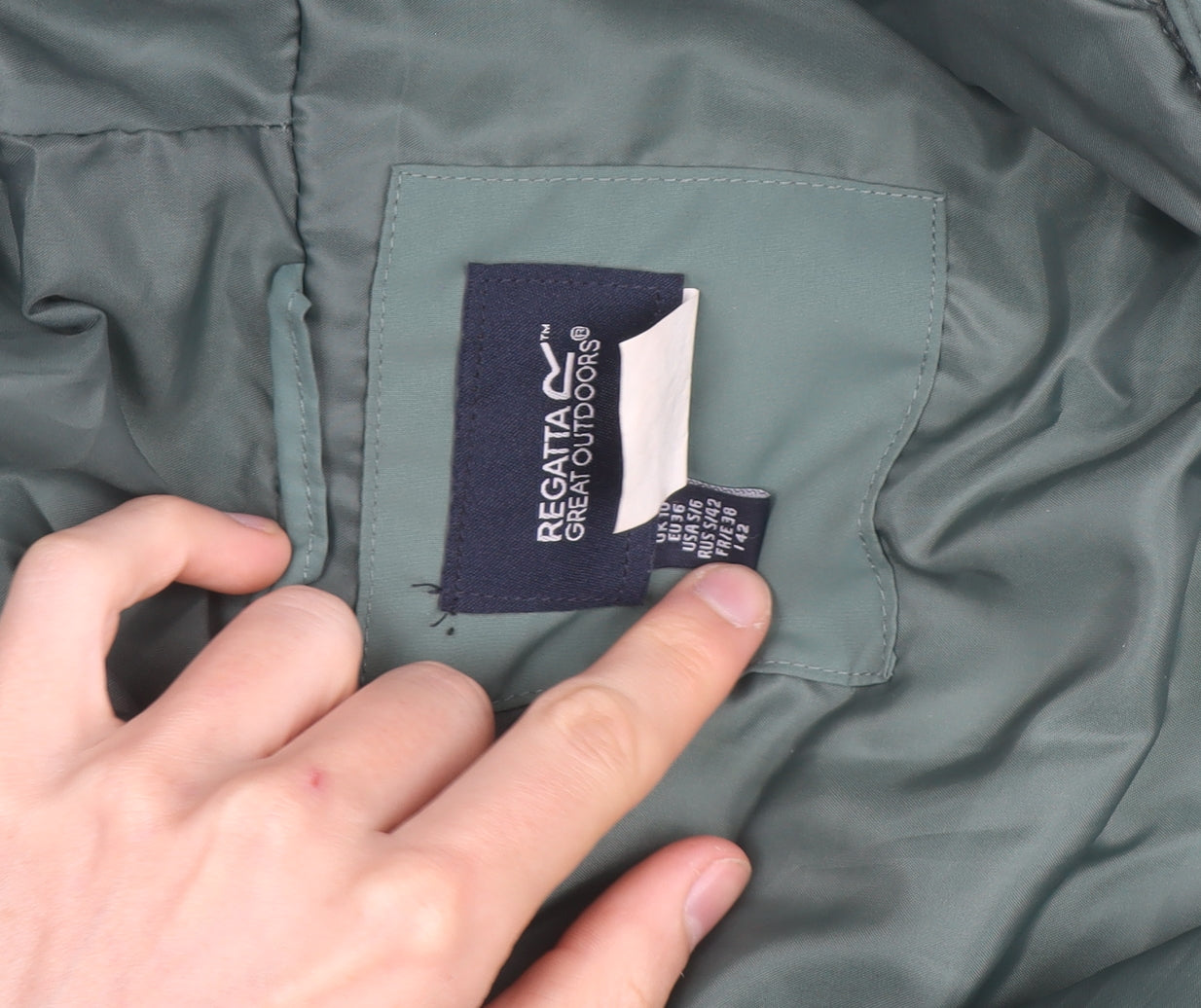 Regatta Womens Green Size 12 Hooded Puffer Jacket