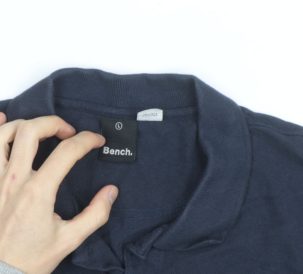 Bench Men’s Navy Blue Polo Shirt Size L Cotton Casual Top