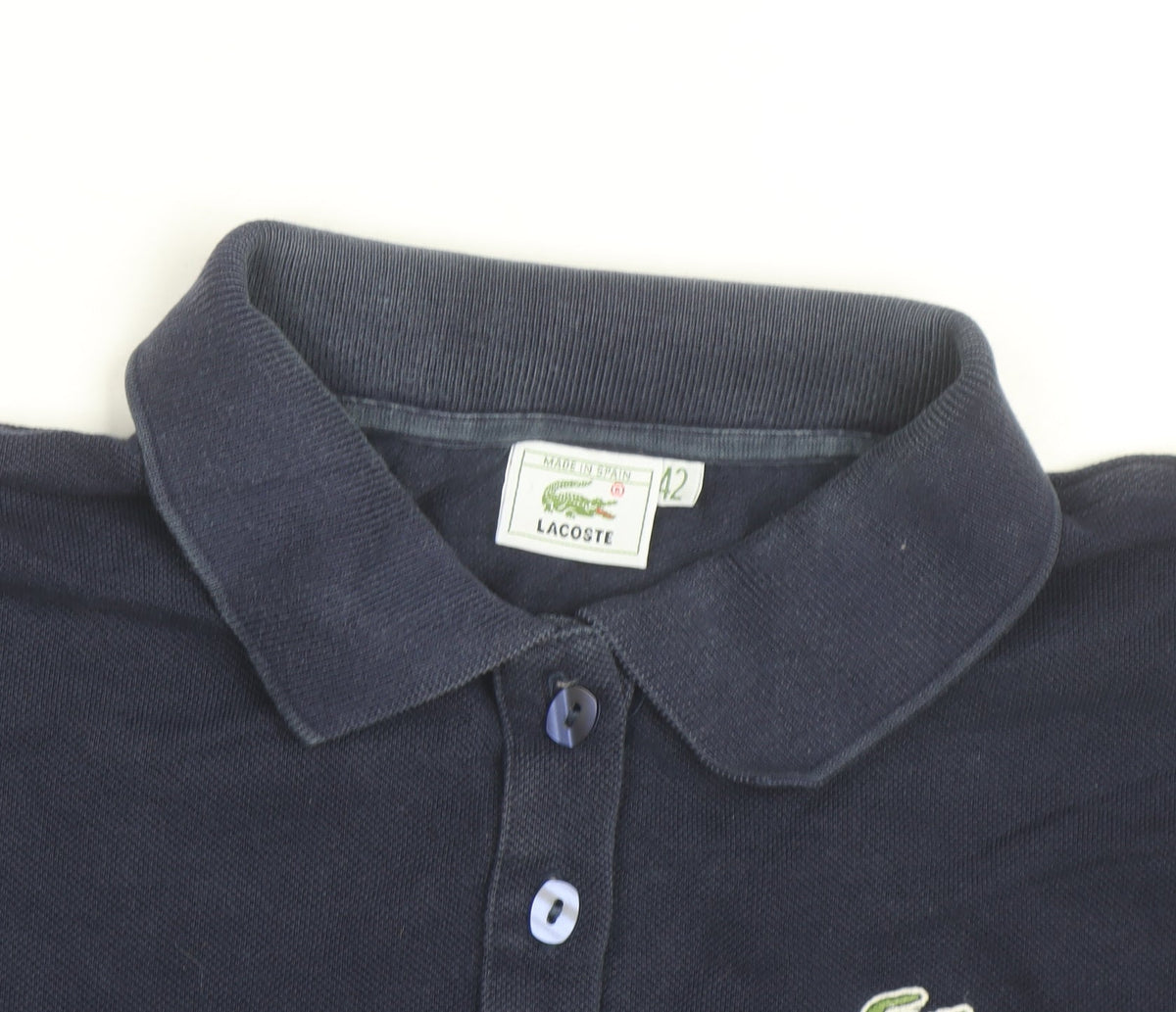 Lacoste Women's Navy Blue Polo Shirt Size 14 Classic Cotton