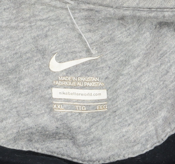 Nike Mens Black 2XL Pullover Hoodie Just Do It Sports Fleece