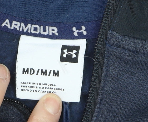 Under Armour Men's Blue Medium Hooded Full Zip Track Jacket
