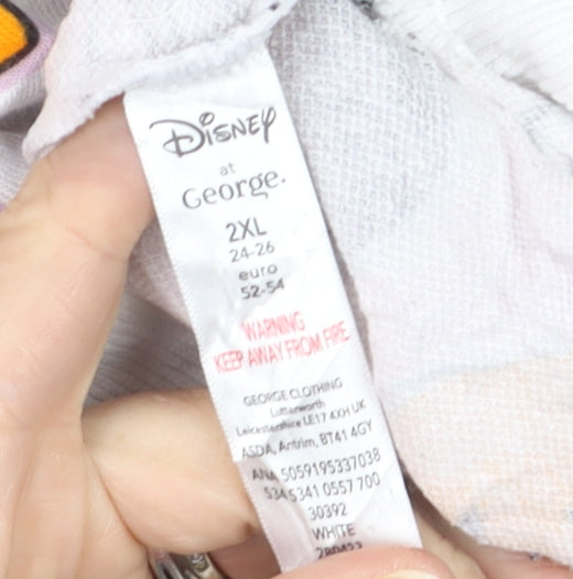 Disney at George Women's White Halloween Mickey & Minnie Sweatshirt 2XL