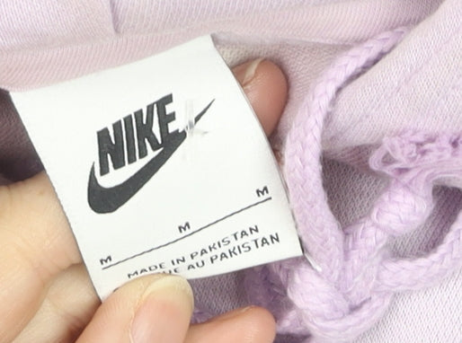 Nike Womens Lilac Hoodie Medium Pullover Cotton Blend Casual