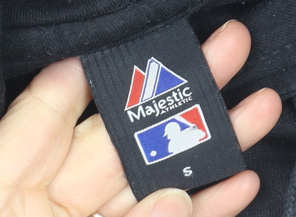 Majestic Men’s Black Yankees Pullover Hoodie Size S Baseball Style