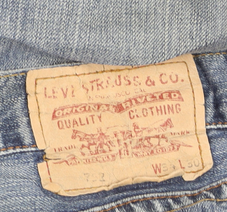 Levi Strauss Men's Blue 34W 30L Straight Fit Denim Jeans