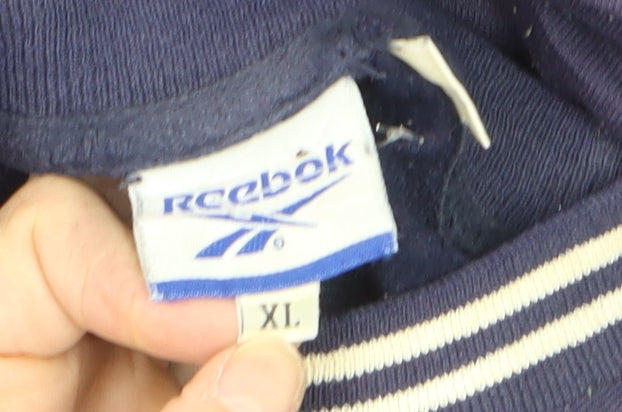 Reebok Classic Men's Blue XL Pullover Sweatshirt Crew Neck Fleece