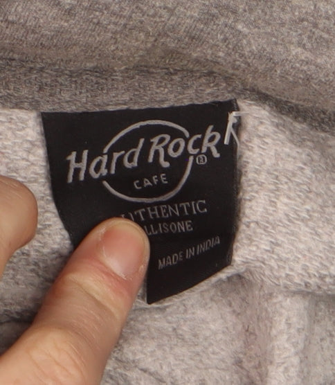 Hard Rock Cafe Manchester Men's Grey Pullover Hoodie M