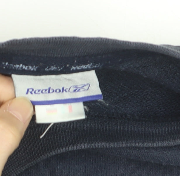 Reebok Men's Blue Pullover Sweatshirt Size M Crew Neck Sports Style