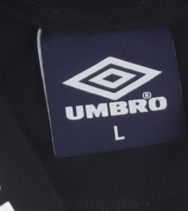 Umbro Women's Black Long Sleeve Stretch Logo Bodysuit L