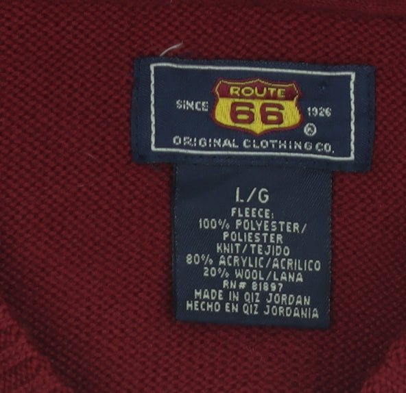Route 66 Men's Multicoloured V-Neck Pullover Sweatshirt Size L