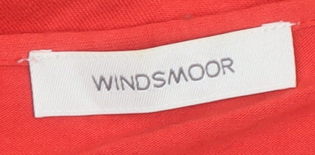 Windsmoor Womens Red Viscose Stretch Blouse Short Sleeve L