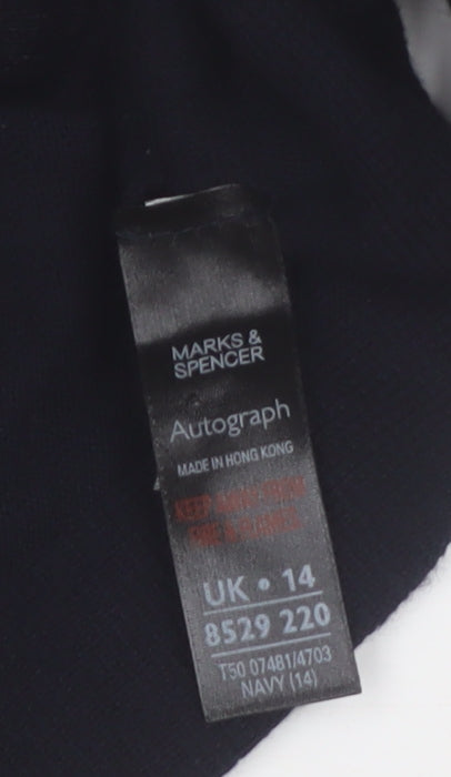 Marks & Spencer Women Black Sequin Trim Cardigan Size 14
