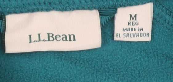 L.L. Bean Women's Teal Fleece Pullover Sweatshirt Size M Regular 1/2 Zip