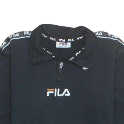 Fila Boys Black Size 12 1/4 Zip Pullover Sweatshirt