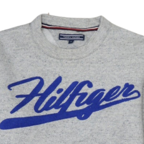 Tommy Hilfiger Women Grey Logo Crew Neck Pullover Sweatshirt Size M
