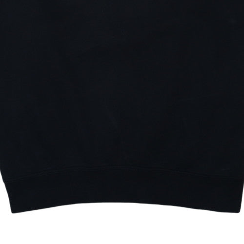 Nike Womens Black Small Pullover Crew Neck Sweatshirt Cotton Blend
