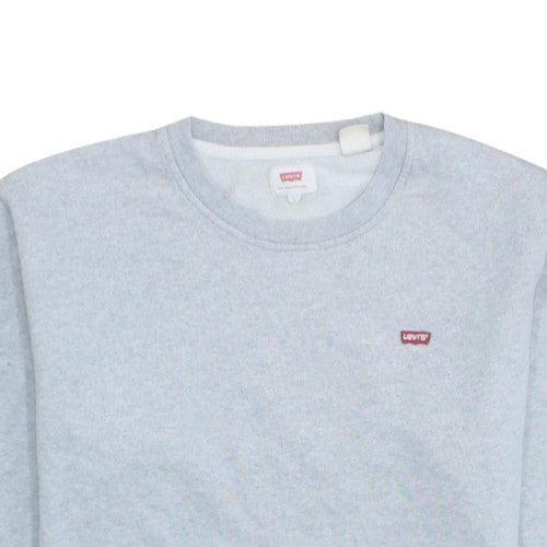Levi's Men's Grey Logo Crew Neck Pullover Sweatshirt Size L