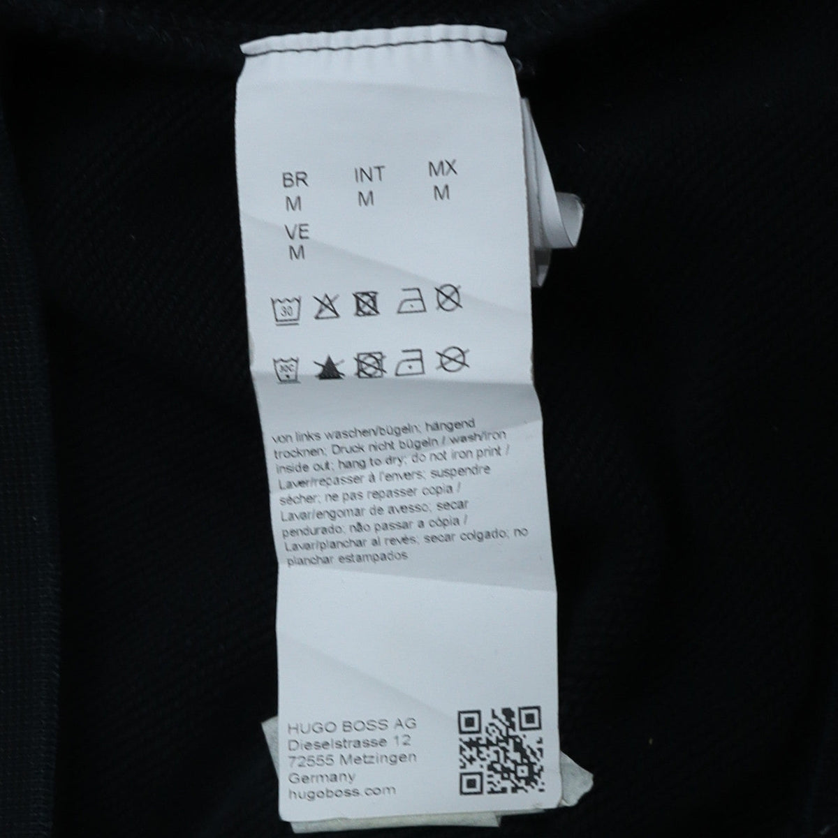 Hugo Boss Men's Black Logo Crew Neck Pullover Sweatshirt M