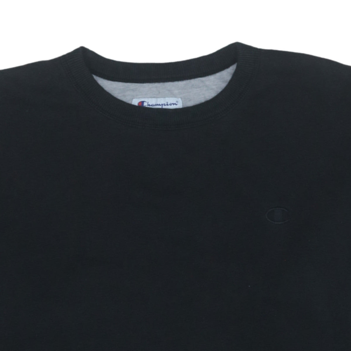 Champion Men's Black Crew Neck Pullover Sweatshirt Size L