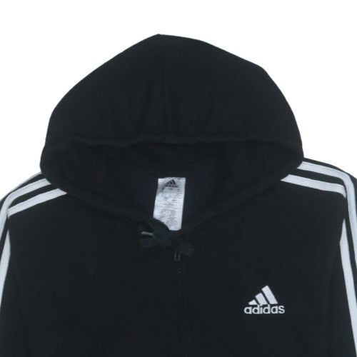 Adidas Men's Black Full Zip Hoodie L Sports Fleece Sweatshirt