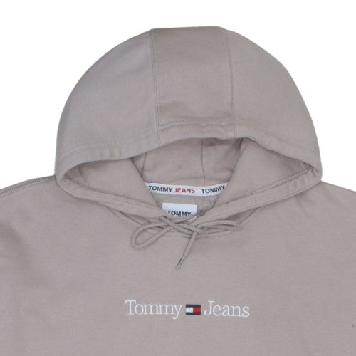 Tommy Jeans Womens Beige Hooded Pullover Sweatshirt XL