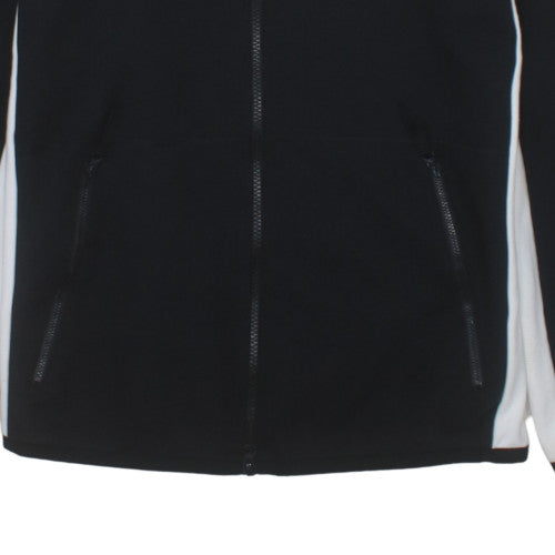Adidas Mens Black Full Zip Hoodie L Logo Sports Fleece Jacket