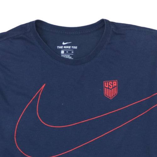 Nike Men's Navy Blue USA Dri-Fit Athletic T-Shirt XL