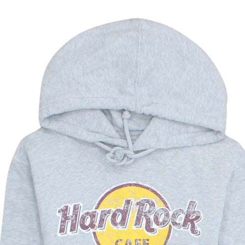 Hard Rock Cafe Womens Grey Pullover Hoodie Size M Mallorca Print