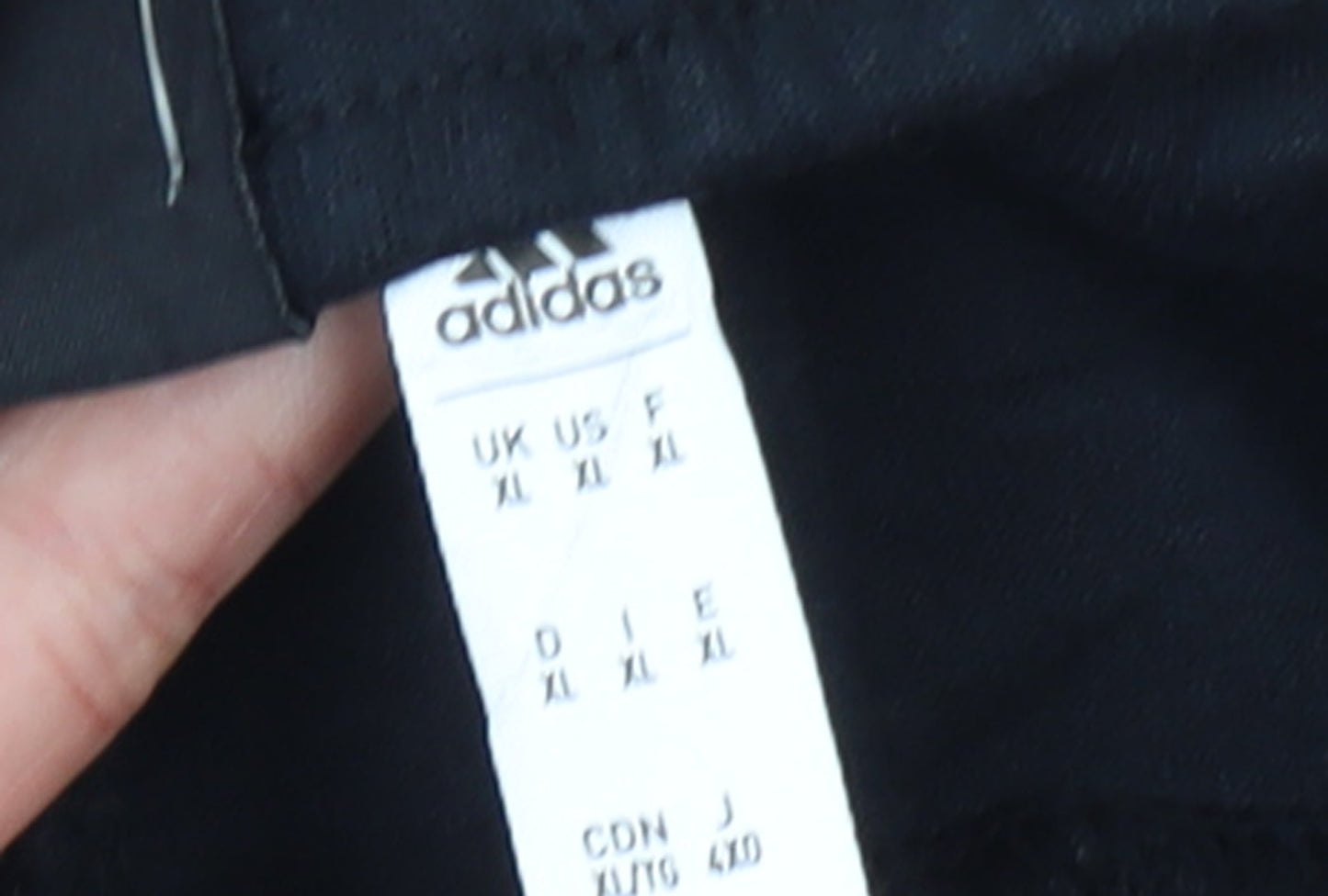 Adidas Men's Black XL Jogger Trousers with Zip Pockets