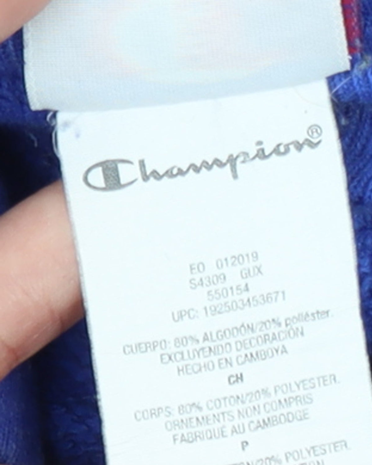 Champion Women's Blue Small Pullover Hoodie 100 Logo Cotton Blend