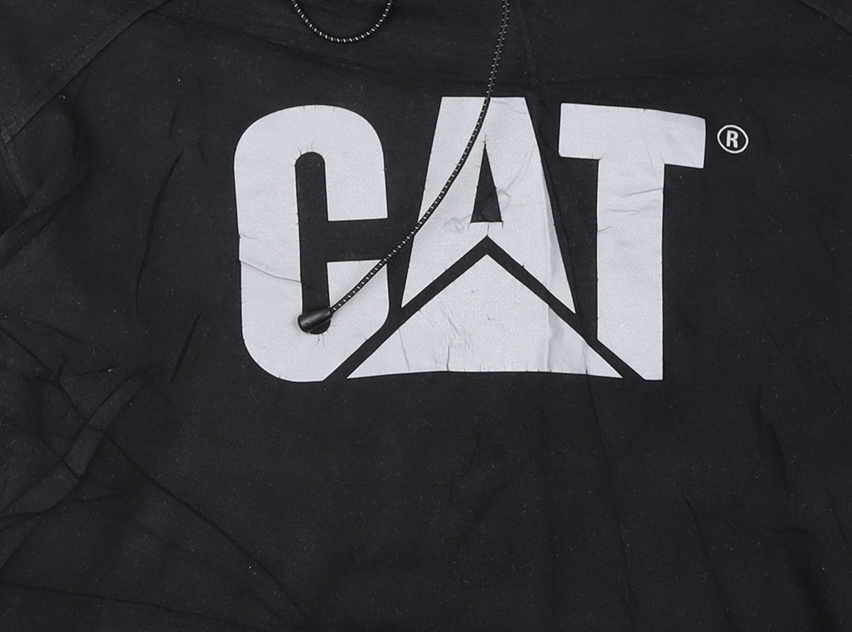 CAT Caterpillar Womens Black L Pullover Hoodie Sweatshirt