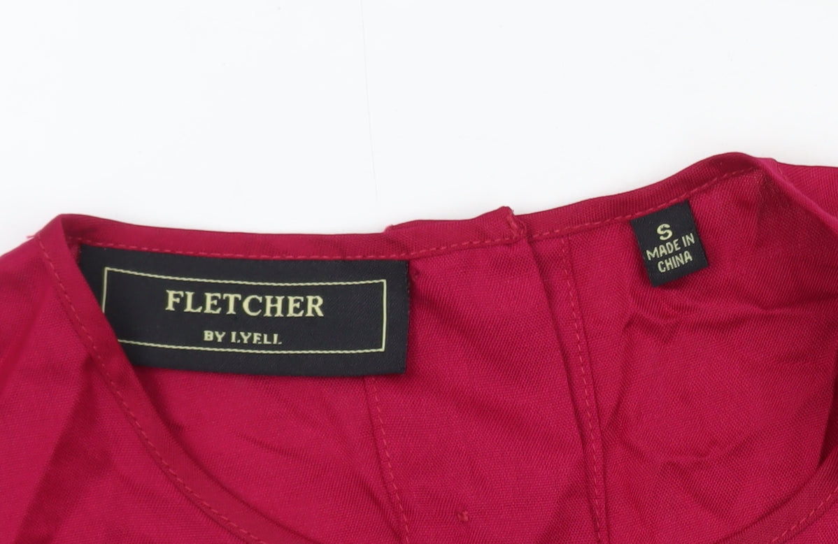 Fletcher by Lyell Women's Red Cotton Fit & Flare Dress Size S