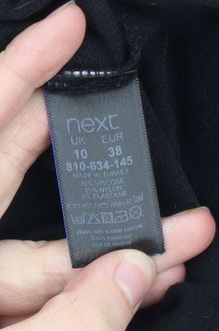 Next Women's Black Sheath Knee Length Dress Size 10