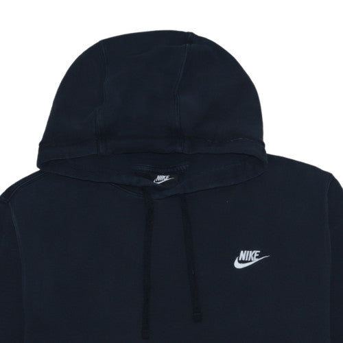 Nike Men's Black Pullover Hoodie L Cotton Fleece Logo Casual
