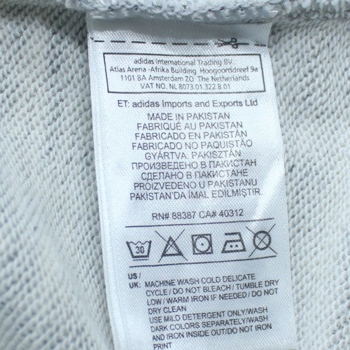 adidas Men's Grey Crew Neck Pullover Sweatshirt Size S
