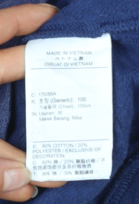 Nike Men's Blue Pullover Crew Neck Sweatshirt M Regular