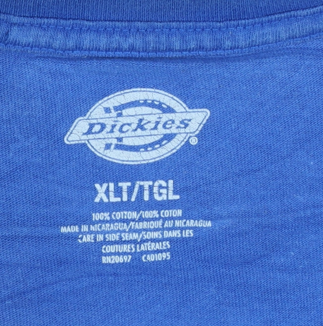 Dickies Men’s Blue XLT Crew Neck Cotton Work T-Shirt